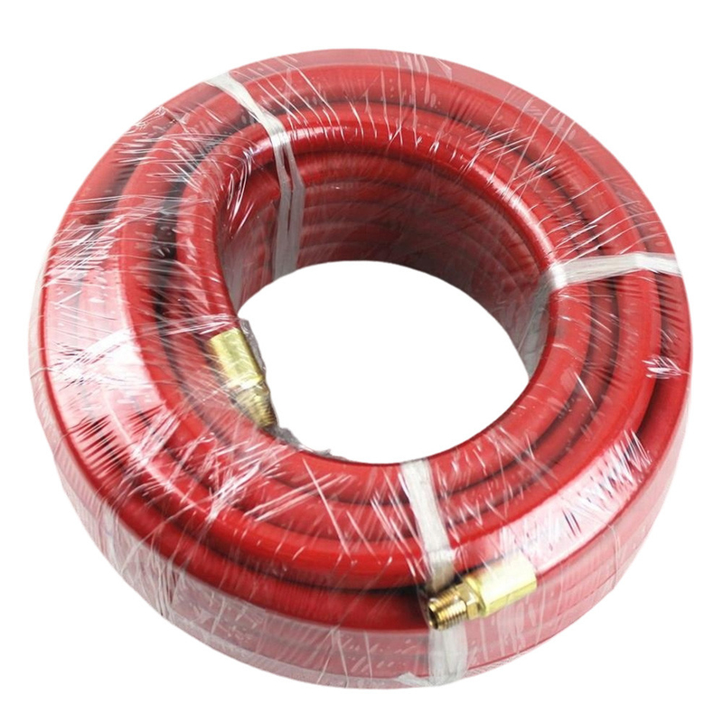 লাল EPDM 1/2 'X 50FT এনপিটি পুরুষ রাবার বায়ু পায়ের পাতার মোজাবিশেষ সম্মিলন সঙ্গে কম্প্রেসড বায়ু জন্য