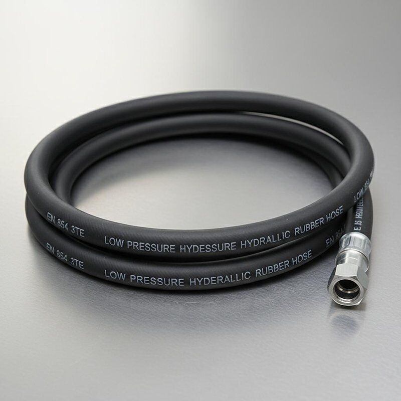 EN 854 3TE Low Pressure Hydraulic Rubber Hose with Oil & Weather Resistant Cover and Two Braids of High Tensile Fiber for -40C to +100C