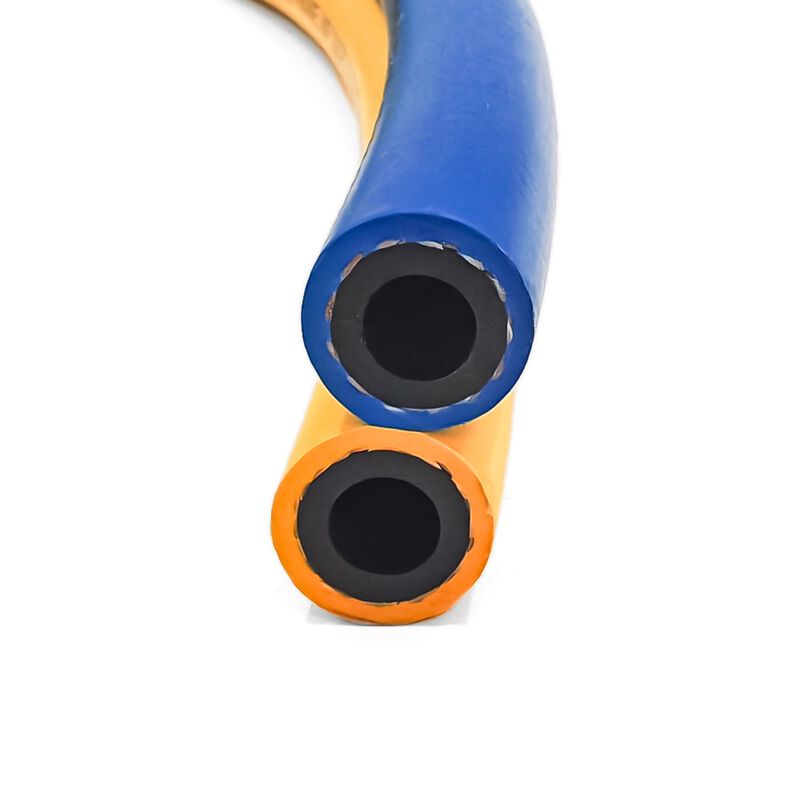 ফাইবার ব্রেইটেড রিইনফোর্সমেন্ট সহ ভারী দায়িত্ব টুইন ওয়েল্ডিং পায়ের পাতার মোজাবিশেষ এবং অক্সিজেন অ্যাসিটিলিন অ্যাপ্লিকেশনগুলির জন্য EN ISO 3821 শংসাপত্র