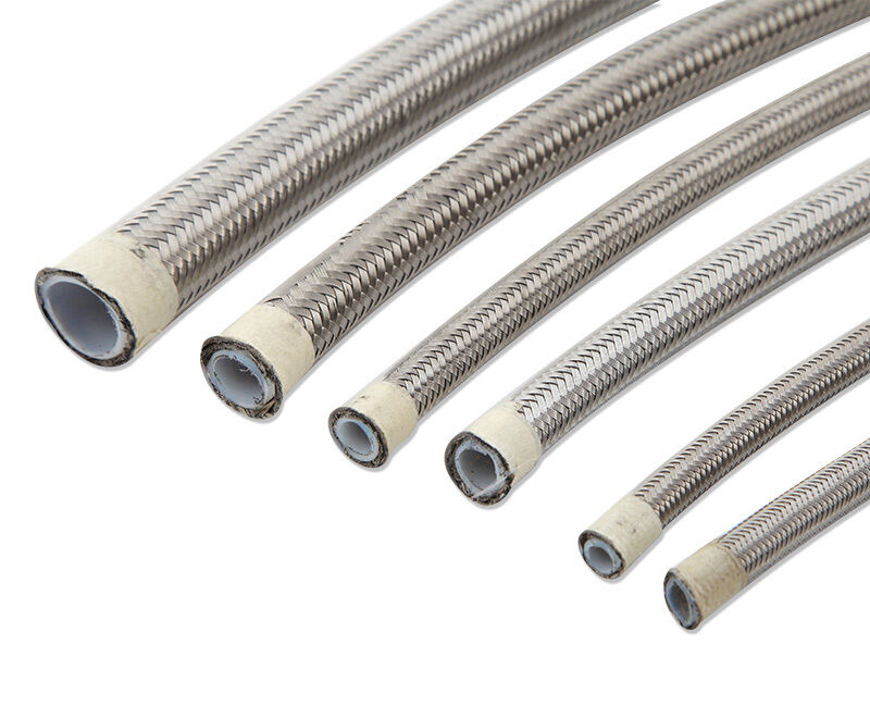 1/2''ID13 mm, Smooth Bore PTFE, High Temp Resistance 260°C Stainless Steel 304 or 316 Wire Braid, Transfer Chemical Reagents